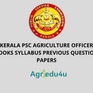 kerala psc agriculture officer books syllabus