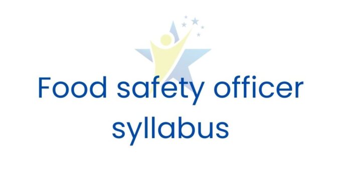 Kerala psc food safety officer syllabus