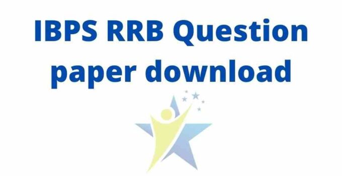 IBPS RRB previous year question paper