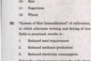 Can you answer these UPSC agriculture questions environment  Prelims 2022 questions