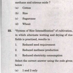 UPSC agriculture questions