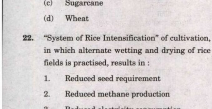 UPSC agriculture questions