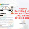 ugc net cetificate download 2022