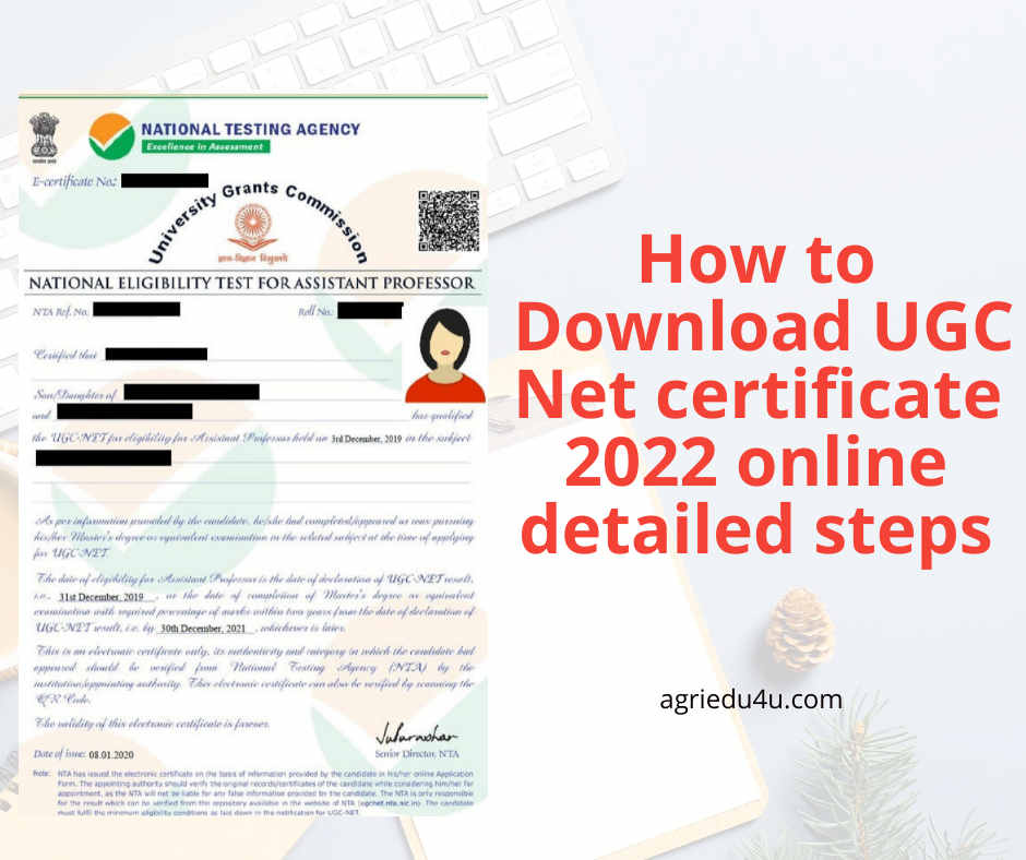 Download UGC net certificate 2022 online now | ugc net certificate download steps
